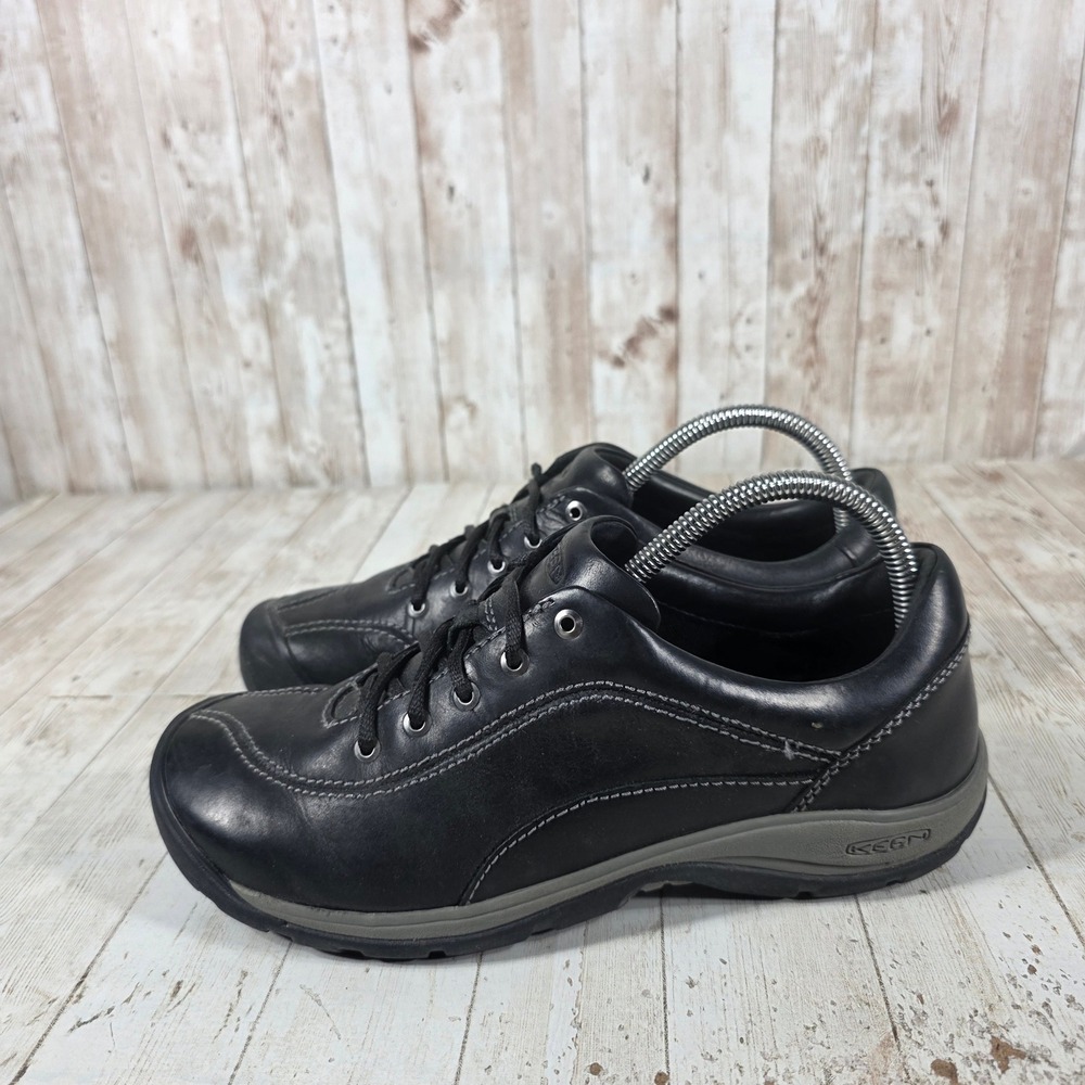 Keen Presidio Womens Black Leather Walking Shoes Low Top Sneakers 1018314 Size 9 - Picture 4 of 8